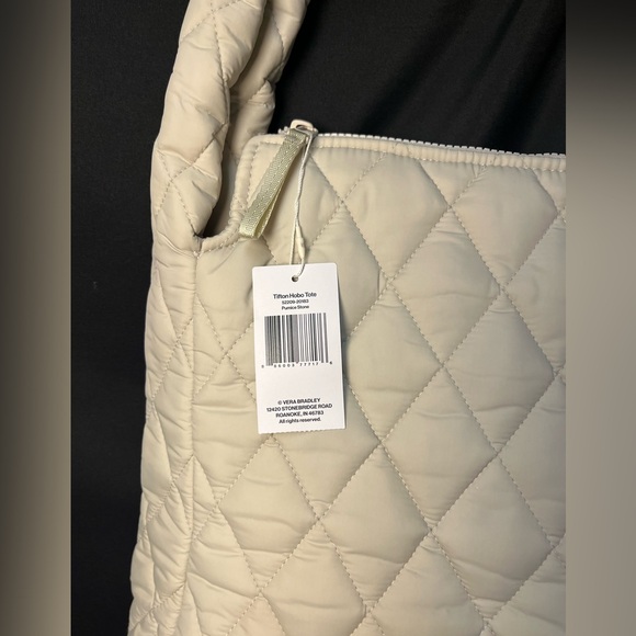 Vera Bradley Quilted Tifton Hobo Tote in Pumice Stone - Picture 7 of 12